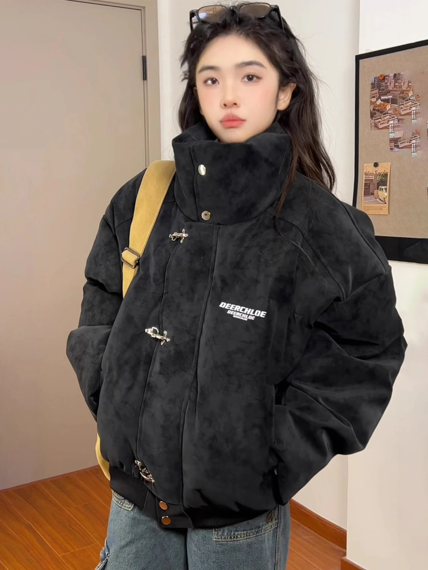 Retro American Sle Thiened ort Cotton Jaet Men's Bla PU Leather Bread Sle Coat Warm Casual Long Sve Winter Out...
Retro American Sle Thiened ort Cotton Jaet Men's Bla PU Leather Bread Sle Coat Warm Casual Long Sve Winter Out...