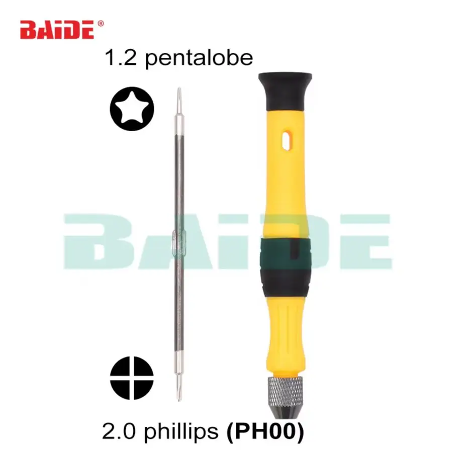 Double Head 2 in 1 Combination Screwdriver 1.5 Phillips PH000 0.6Y 0.8 1.2 Pentalobe Screw drver for iPhone iPad 1400pcs/lot
Double Head 2 in 1 Combination Screwdriver 1.5 Phillips PH000 0.6Y 0.8 1.2 Pentalobe Screw drver for iPhone iPad 1400pcs/lot