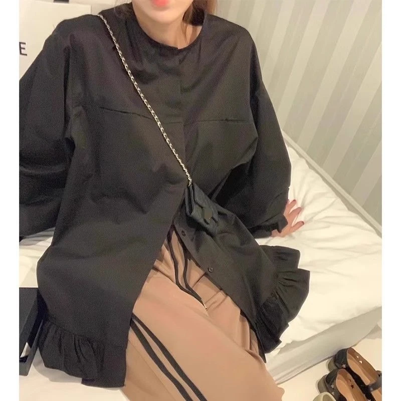 Женская блузка свободного кроя миди-длины с рукавами-колокол и круглым вырезом, весенняя новинка, с цветочным краем, удобная хлопковая блузка TT1354
Женская блузка свободного кроя миди-длины с рукавами-колокол и круглым вырезом, весенняя новинка, с цветочным краем, удобная хлопковая блузка TT1354