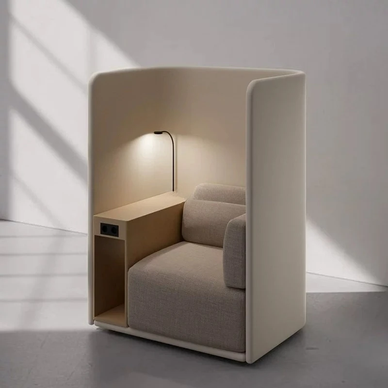 High back sofa chair Independent space Private with table board Library Beauty salon Surrounded sofa chair
High back sofa chair Independent space Private with table board Library Beauty salon Surrounded sofa chair