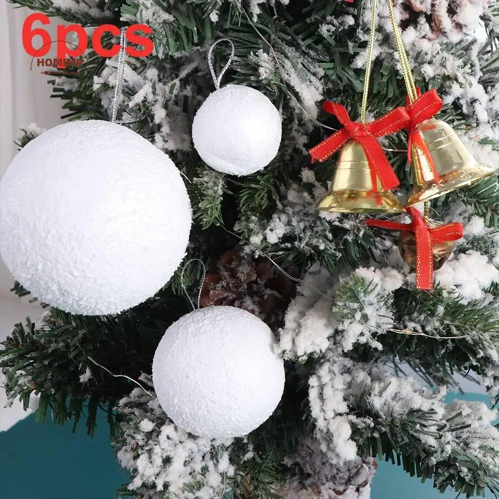 6pcs Creative 4/6/8CM White Foam Christmas Balls Round Elegant Christmas Snowballs DIY Xmas Tree Hanging Pendant New Year Gift
6pcs Creative 4/6/8CM White Foam Christmas Balls Round Elegant Christmas Snowballs DIY Xmas Tree Hanging Pendant New Year Gift