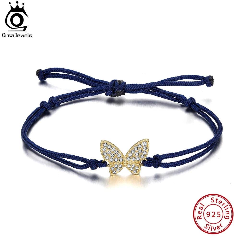 ORSA JEWELS Blue Elastic Rope Chain with 925 Sterling Silver 14K Gold Butterfly for Women Simple Classic Jewelry SB185
ORSA JEWELS Blue Elastic Rope Chain with 925 Sterling Silver 14K Gold Butterfly for Women Simple Classic Jewelry SB185