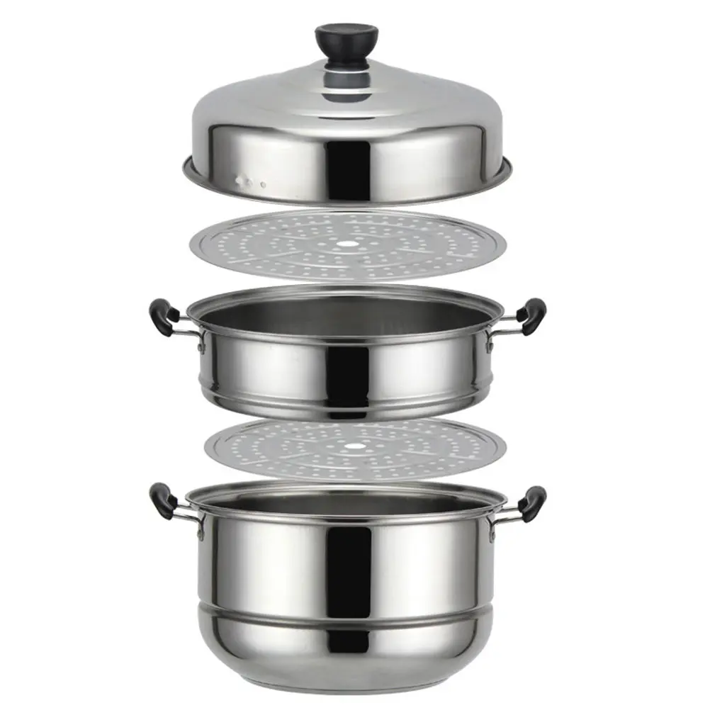 Three-Layer Stainless Steel Thick Steamer 28Cm Multifunction Soup Steam Pot Cooking Pot for Induction Gas Stove Soft Grip
Three-Layer Stainless Steel Thick Steamer 28Cm Multifunction Soup Steam Pot Cooking Pot for Induction Gas Stove Soft Grip