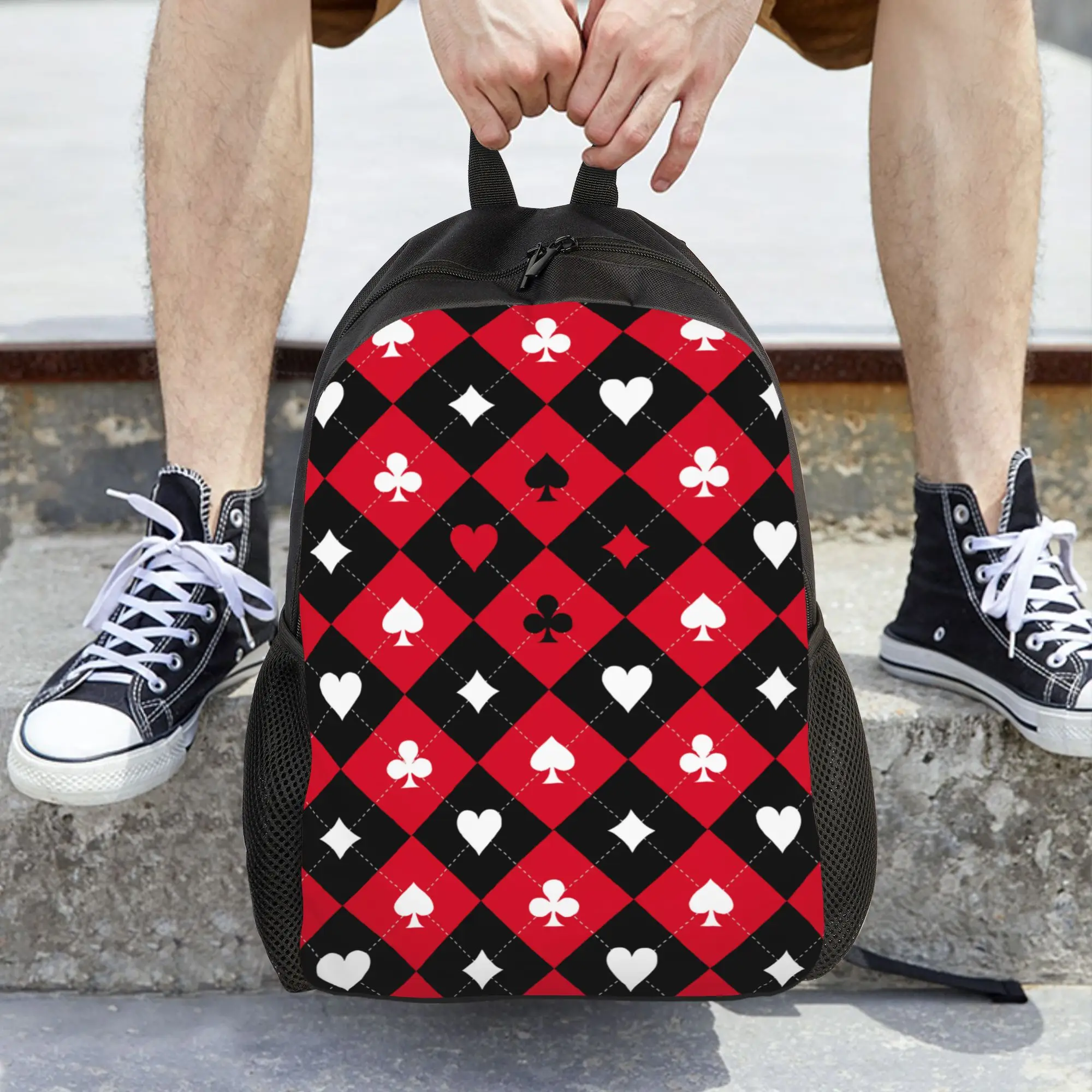 Женский рюкзак с принтом игральных карт, классический школьный ранец для студентов, рюкзак для ноутбука, дорожный рюкзак для мальчиков и девочек
Женский рюкзак с принтом игральных карт, классический школьный ранец для студентов, рюкзак для ноутбука, дорожный рюкзак для мальчиков и девочек