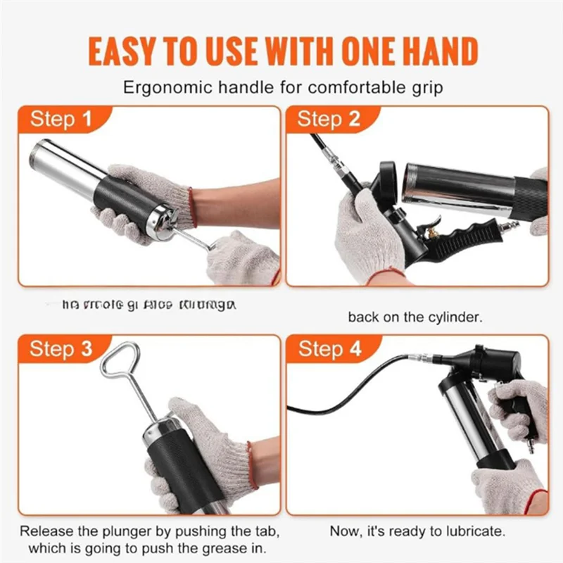 400CC Manual Oil Grease Gun Heavy Duty 6000 PSI Capacity With Hose Nozzle For Cars SUV Trucks Excavators
400CC Manual Oil Grease Gun Heavy Duty 6000 PSI Capacity With Hose Nozzle For Cars SUV Trucks Excavators