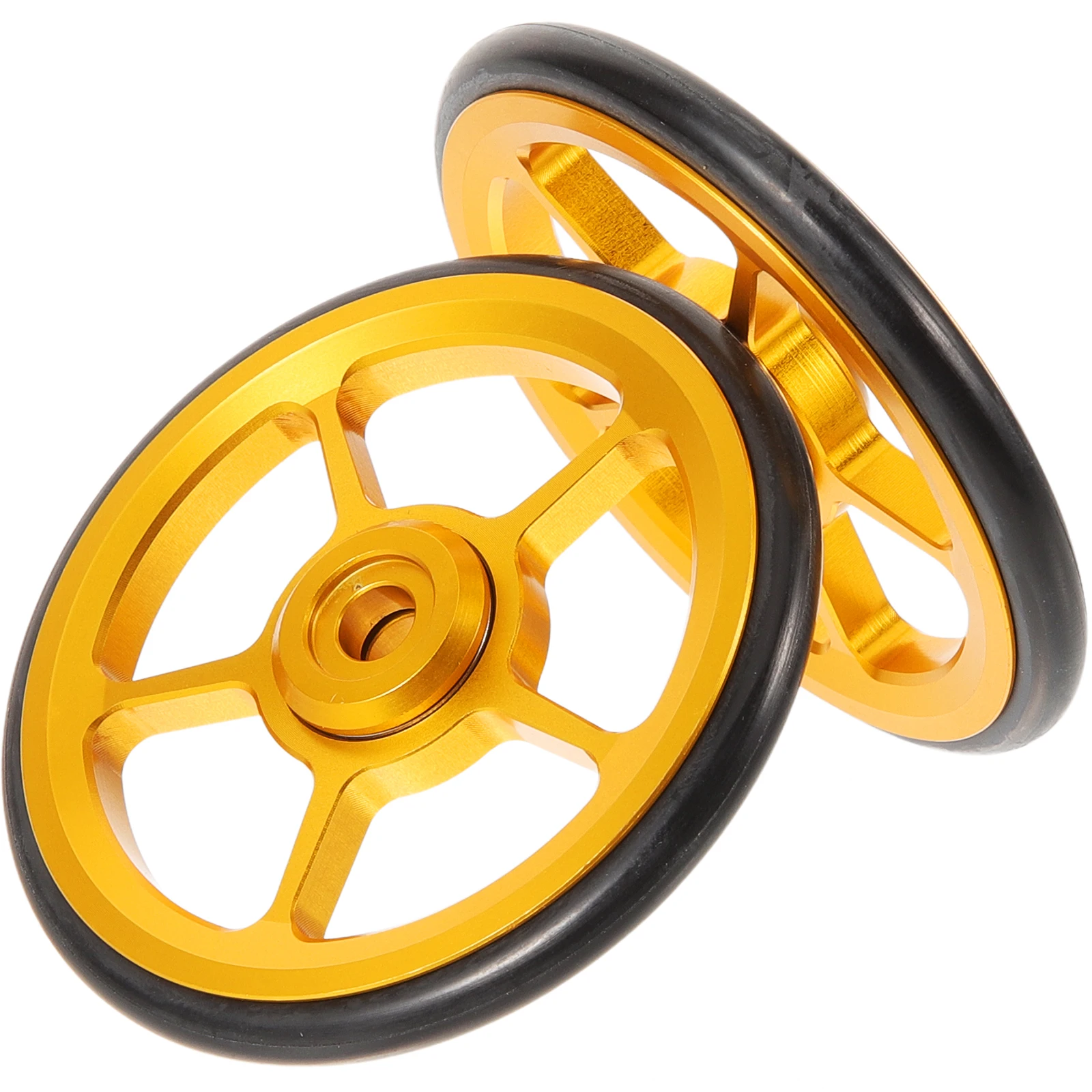 2pcs Golden Easy Push Wheel for Folding Sturdy Reusable Lightweight Compact Replacement Part Kit Folding Bike Wheel Multi-use
2pcs Golden Easy Push Wheel for Folding Sturdy Reusable Lightweight Compact Replacement Part Kit Folding Bike Wheel Multi-use