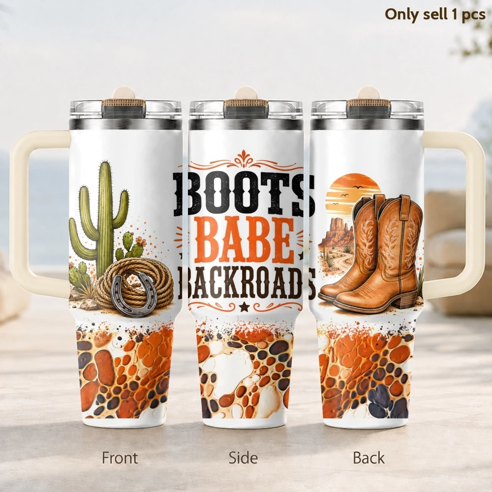 Western Country Girl Boots Vacuum Flasks 40oz 3rd Gen Vacuum Insulated Stainless Steel Car Tumbler Cup with Handle Straw Lid
Western Country Girl Boots Vacuum Flasks 40oz 3rd Gen Vacuum Insulated Stainless Steel Car Tumbler Cup with Handle Straw Lid