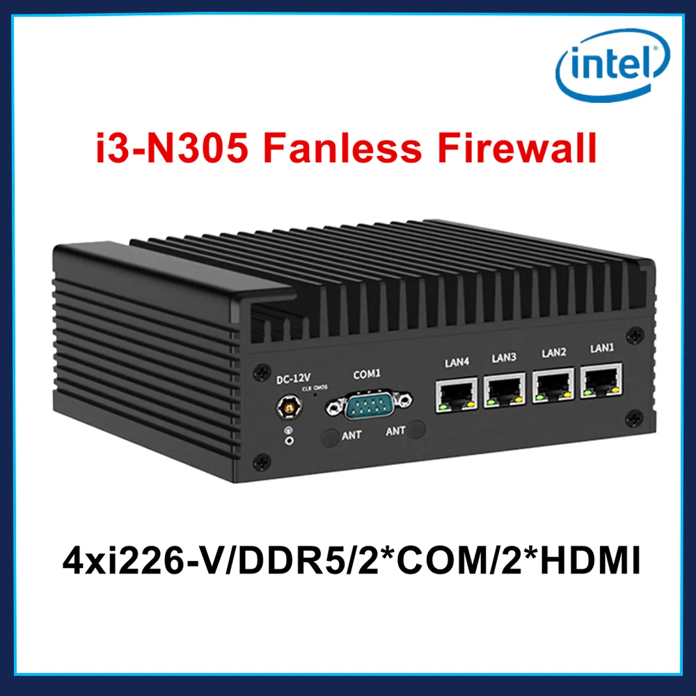 Мини-компьютер 12-го поколения Intel i3 N305 N100 2,5G мягкий маршрутизатор брандмауэр устройство 4x i226-V LAN DDR5 2 * COM длинные плавники эффективное охлаждение
Мини-компьютер 12-го поколения Intel i3 N305 N100 2,5G мягкий маршрутизатор брандмауэр устройство 4x i226-V LAN DDR5 2 * COM длинные плавники эффективное охлаждение