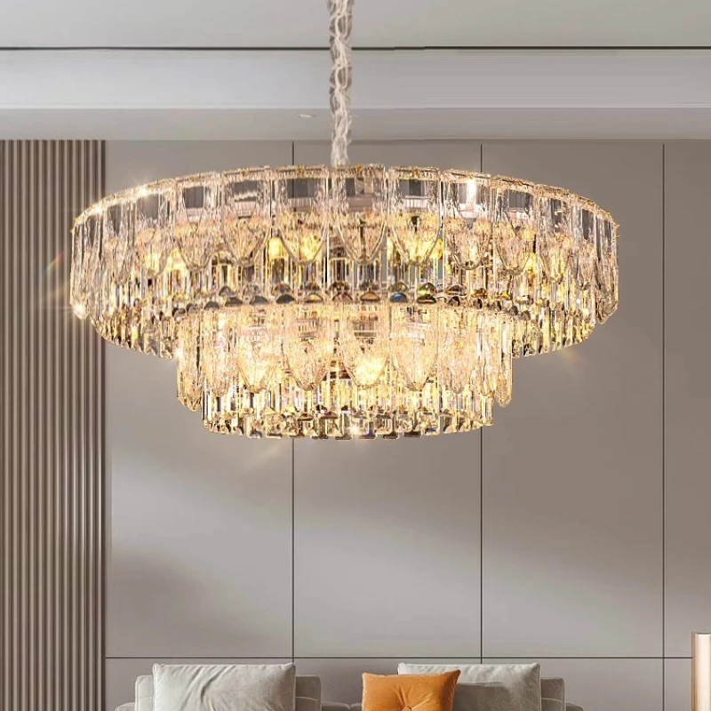 Luxury Crystal Chandelier Ceiling Pendant Light Modern Living Room Bedroom Dining Room Lamp Home Hanging Lighting
Luxury Crystal Chandelier Ceiling Pendant Light Modern Living Room Bedroom Dining Room Lamp Home Hanging Lighting