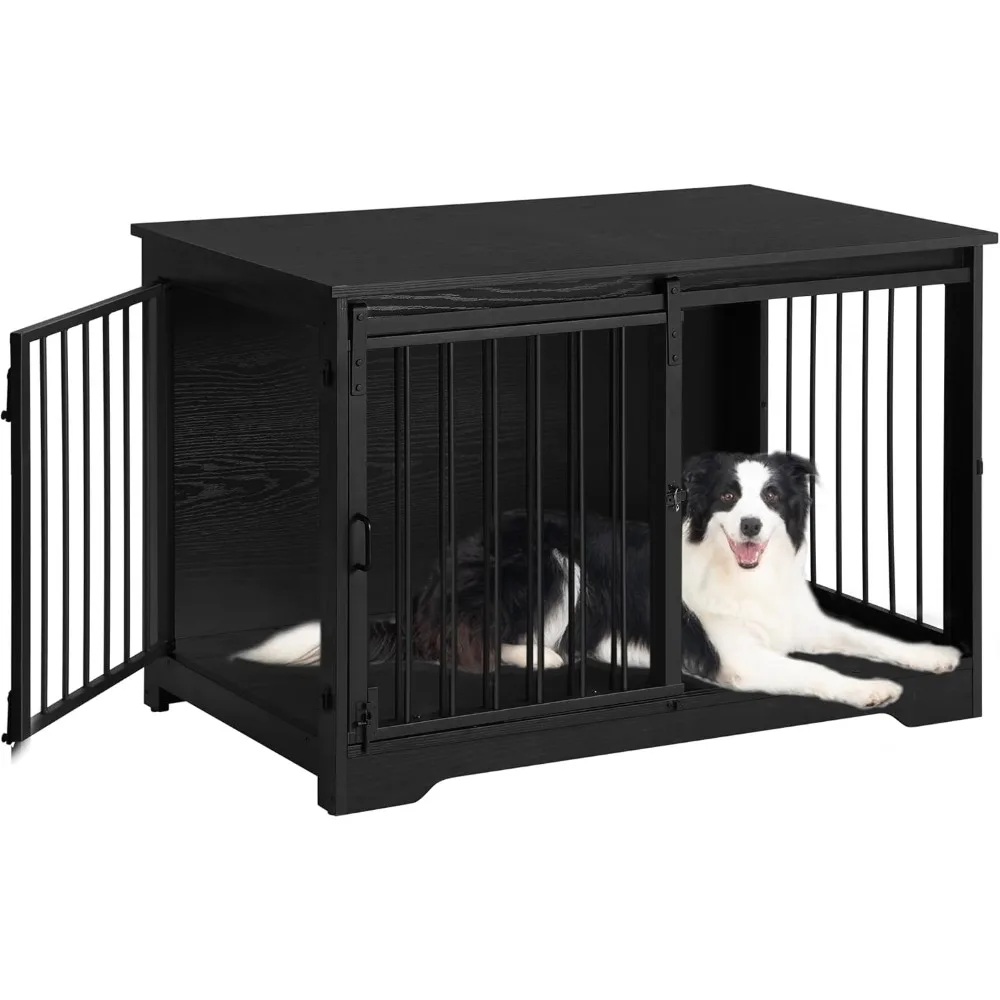 39.4" Heavy Duty Dog Crate Furniture with Barn Door, Wood Indoor Dog Crate Kennel for Small/Medium/Large Dogs, End Side Table.
39.4" Heavy Duty Dog Crate Furniture with Barn Door, Wood Indoor Dog Crate Kennel for Small/Medium/Large Dogs, End Side Table.