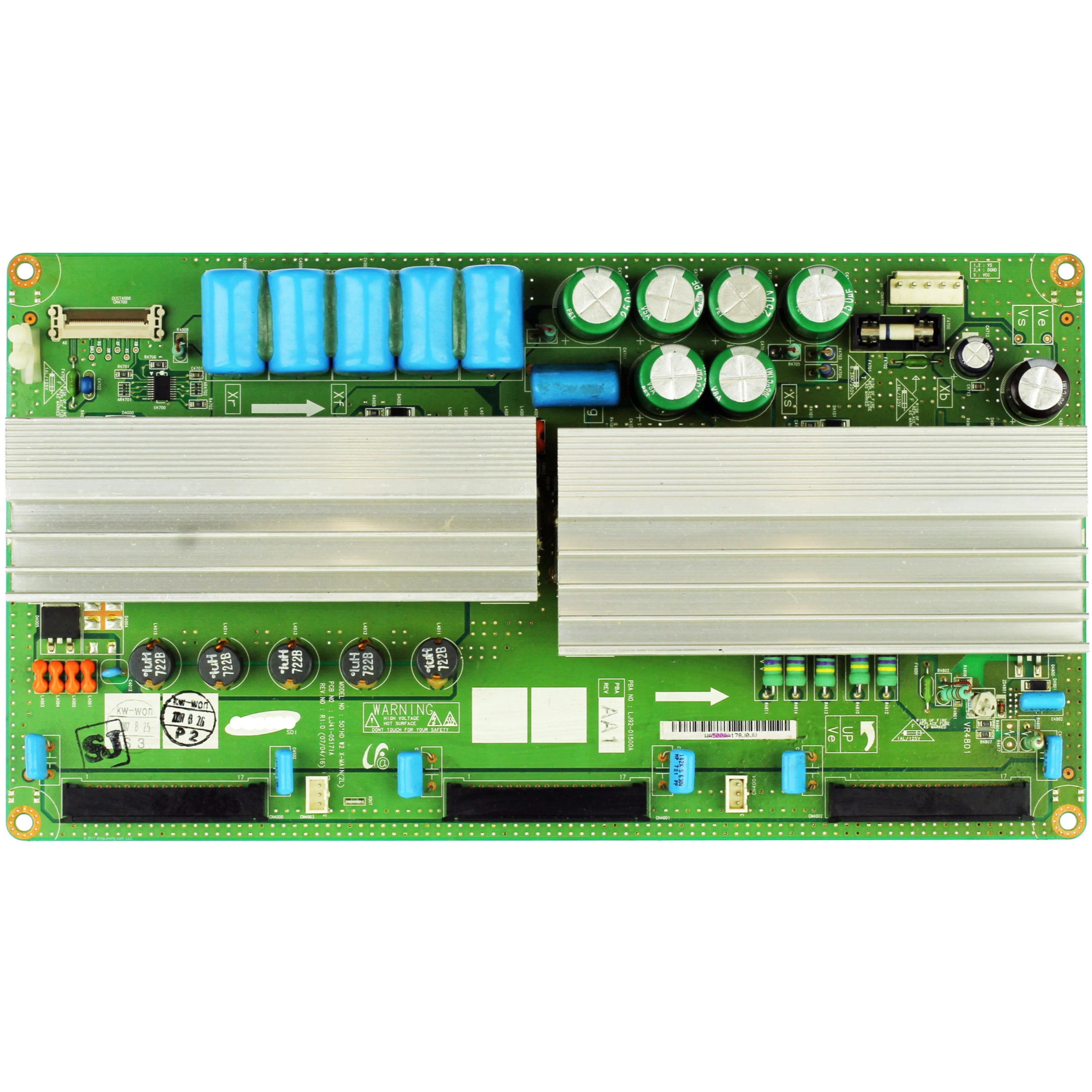 Оригинальная Φ X-основная плата для HPT5054X/XAA HPT5064X/XAA VP50HDTV20A X-Sustain LJ41-05171A
Оригинальная Φ X-основная плата для HPT5054X/XAA HPT5064X/XAA VP50HDTV20A X-Sustain LJ41-05171A