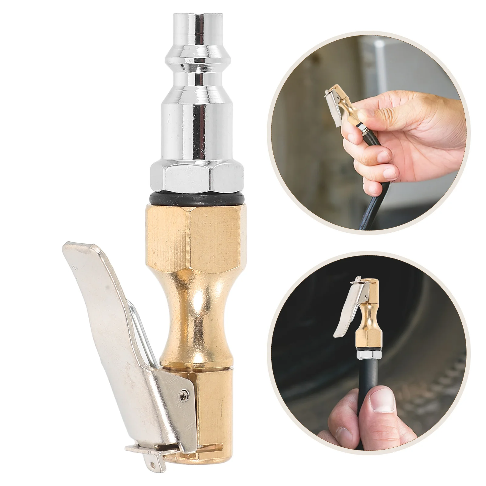 Brass Heavy Duty Air Chuck Quick Connect Locking Clip American Threaded Tire Inflation Adapter Self-Locking Compatible with
Brass Heavy Duty Air Chuck Quick Connect Locking Clip American Threaded Tire Inflation Adapter Self-Locking Compatible with