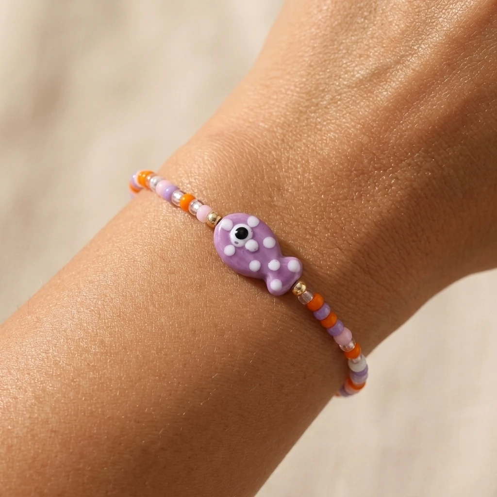 1PCS Bohemian Style Elastic Bracelet with Ceramic Fish And Glass Beads for Men And Women
1PCS Bohemian Style Elastic Bracelet with Ceramic Fish And Glass Beads for Men And Women