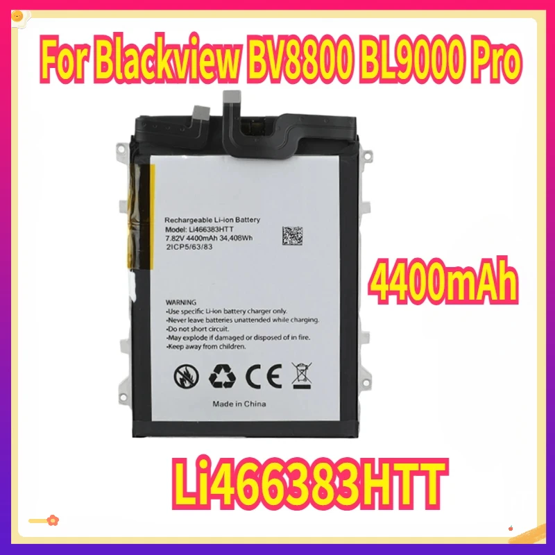 New Li466383HTT Battery 4400mAh for Blackview BV8800 BL9000 Pro Mobile Phone Bateria
New Li466383HTT Battery 4400mAh for Blackview BV8800 BL9000 Pro Mobile Phone Bateria
