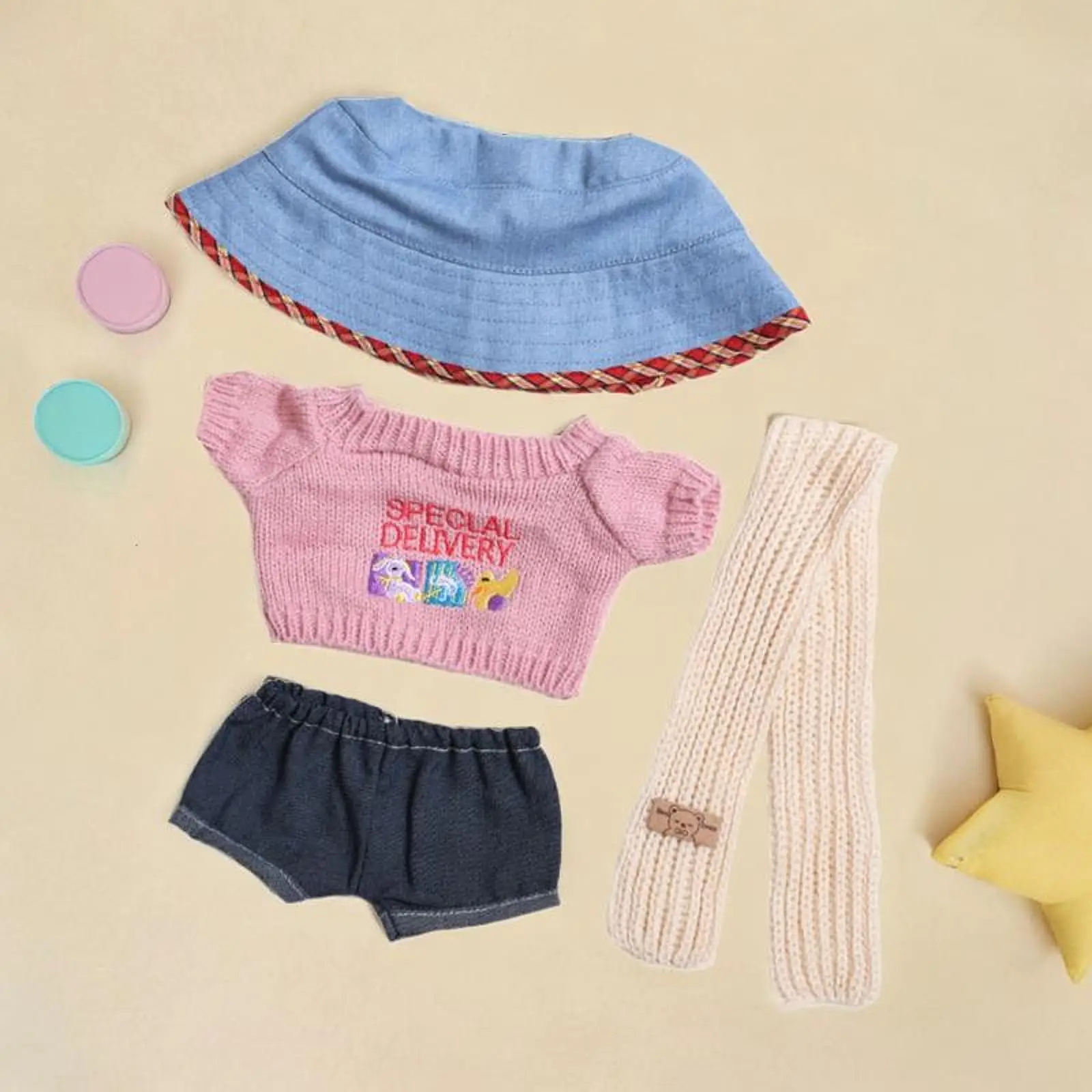 4x Miniature Doll Clothes Cute Fashion Role Playing Doll Clothing Doll Outfit Set for 38cm Pendant Doll Gift for Little Girls
4x Miniature Doll Clothes Cute Fashion Role Playing Doll Clothing Doll Outfit Set for 38cm Pendant Doll Gift for Little Girls