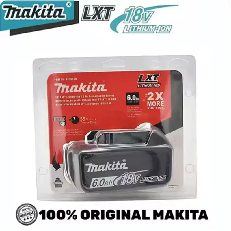 100% original Makita 6.0Ah 18V Rechargeable Battery for Makita 18V BL1830 BL1830B BL1840 BL1840B BL1850 BL1850B Power Tools
100% original Makita 6.0Ah 18V Rechargeable Battery for Makita 18V BL1830 BL1830B BL1840 BL1840B BL1850 BL1850B Power Tools