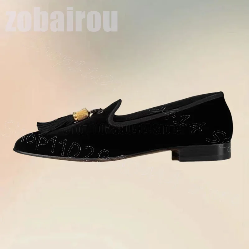 Black Tassels Decor Suede Pointed Toe Loafers Fashion Slip On Men Shoes Luxurious Handmade Party Banquet Dating Men Casual Shoes
Black Tassels Decor Suede Pointed Toe Loafers Fashion Slip On Men Shoes Luxurious Handmade Party Banquet Dating Men Casual Shoes