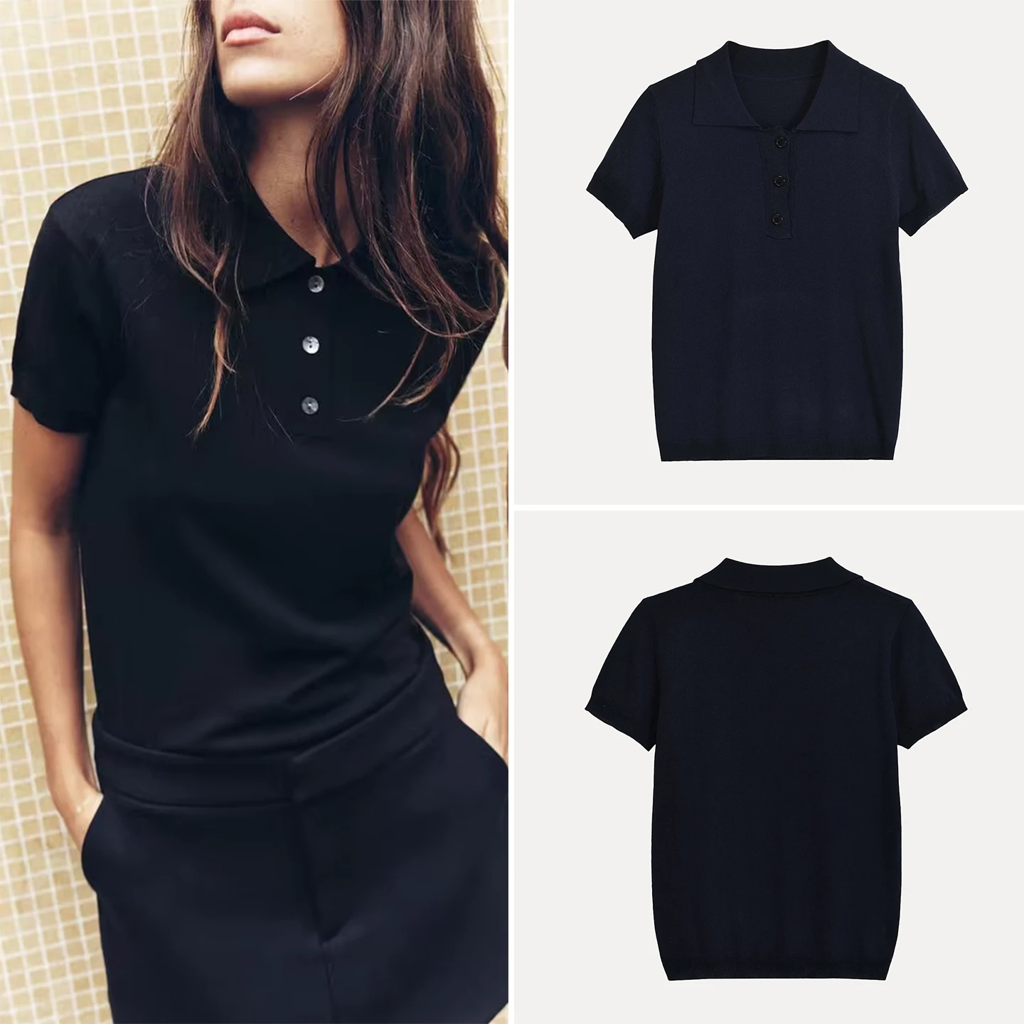 Модная женская трикотажная рубашка с коротким рукавом, универсальная, летняя, 2025, деловая, повседневная, классический узор, полиэстер
Модная женская трикотажная рубашка с коротким рукавом, универсальная, летняя, 2025, деловая, повседневная, классический узор, полиэстер