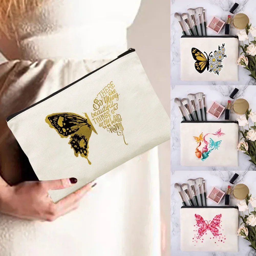 Girl Makeup Bag Butterfly Pattern Bridal Wash Case Classic Organizer Bag Toiletry Pouch Gifts for Women's Cosmetic Bags
Girl Makeup Bag Butterfly Pattern Bridal Wash Case Classic Organizer Bag Toiletry Pouch Gifts for Women's Cosmetic Bags
