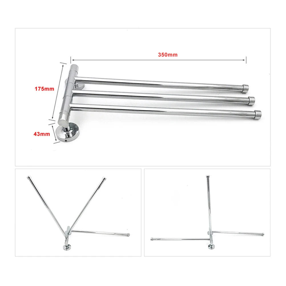 Wall Mounted 3 Bar Towel Rail Stainless Steel Bathroom Kitchen Space Saver Swivel Towel Holder Rustproof Waterproof Organizer
Wall Mounted 3 Bar Towel Rail Stainless Steel Bathroom Kitchen Space Saver Swivel Towel Holder Rustproof Waterproof Organizer