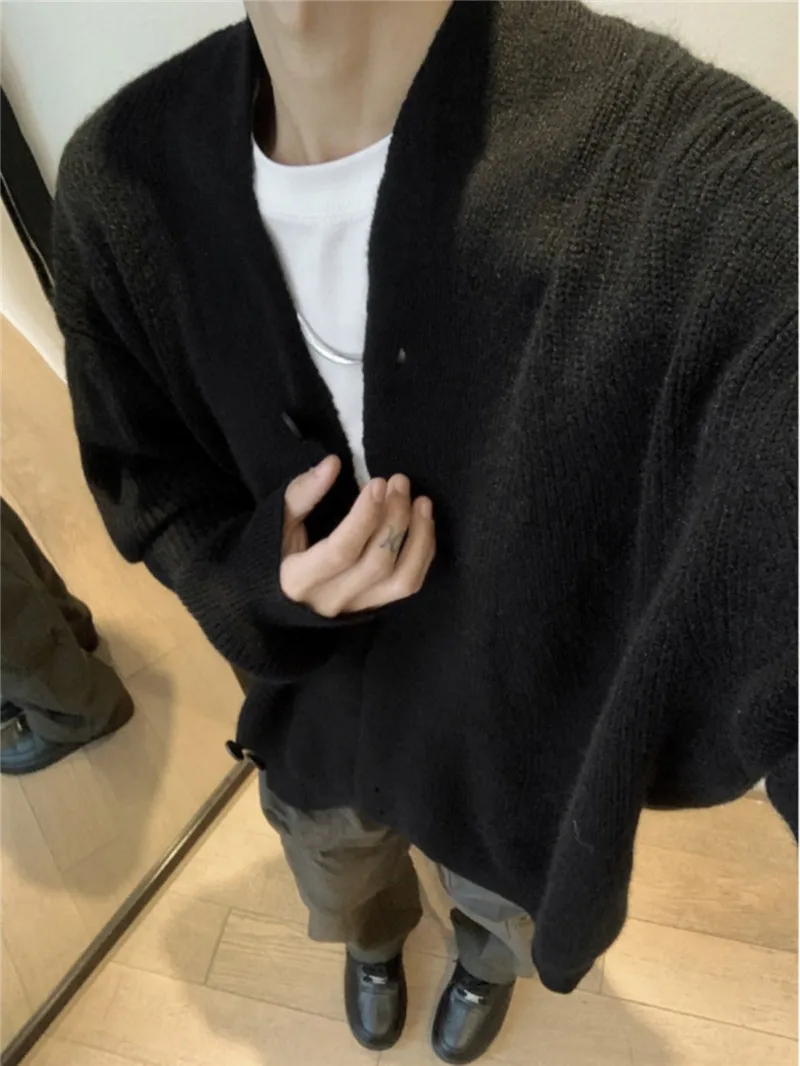 Корейский ленивый зимний открытый кардиган V-Ne, мужской свободный повседневный универсальный цветной вязаный свитер Jaet, модный
Корейский ленивый зимний открытый кардиган V-Ne, мужской свободный повседневный универсальный цветной вязаный свитер Jaet, модный