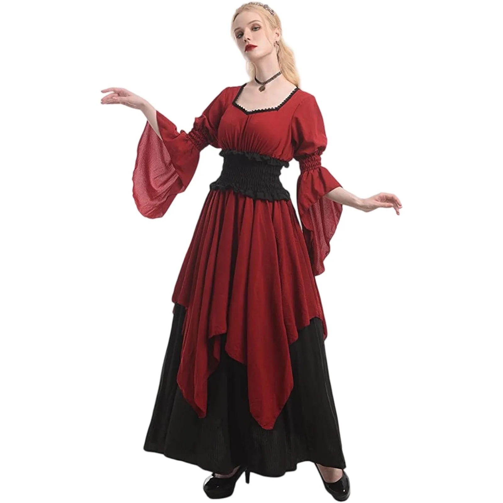 New Women Medieval Dress Victorian Fancy Costume Halloween Renaissance Pirate Hippie Maxi Robe Ladies Corset Waist Dress 2025
New Women Medieval Dress Victorian Fancy Costume Halloween Renaissance Pirate Hippie Maxi Robe Ladies Corset Waist Dress 2025