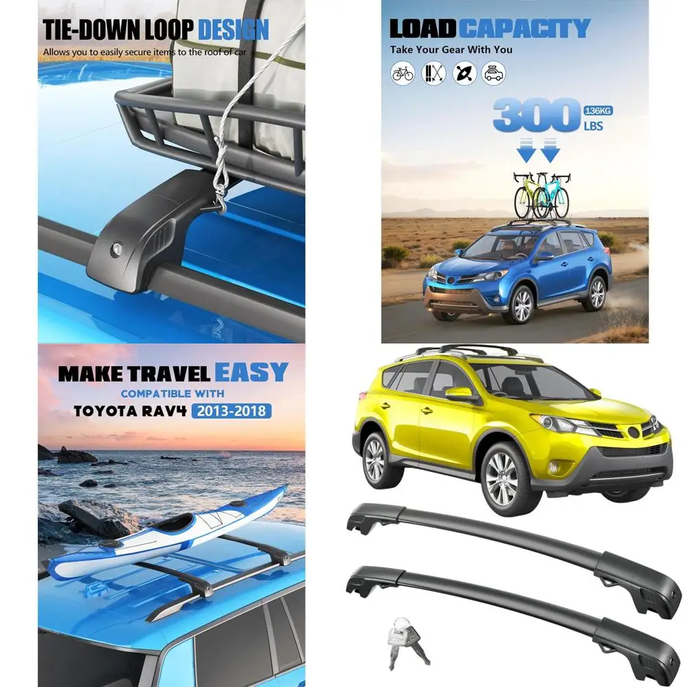 Алюминиевые запираемые поперечины на крышу для Toyota RAV4 2013-2018, сверхмощный грузовой багажник для багажа и каноэ, черный
Алюминиевые запираемые поперечины на крышу для Toyota RAV4 2013-2018, сверхмощный грузовой багажник для багажа и каноэ, черный