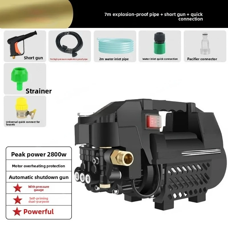 Multifunctional High Pressure Washer Pump 220V 2800W Portable Cleaning Tool for Home and Commercial Use
Multifunctional High Pressure Washer Pump 220V 2800W Portable Cleaning Tool for Home and Commercial Use