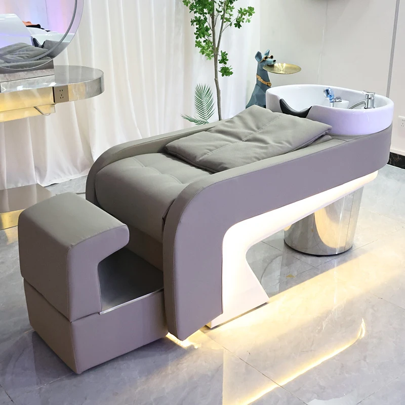 qk-Beauty Salon Furniture Lay Down Washing Chair Bed Luxury Modern Barbershop Head Spa Shampoo Bed with Footrest and Lights@
qk-Beauty Salon Furniture Lay Down Washing Chair Bed Luxury Modern Barbershop Head Spa Shampoo Bed with Footrest and Lights@