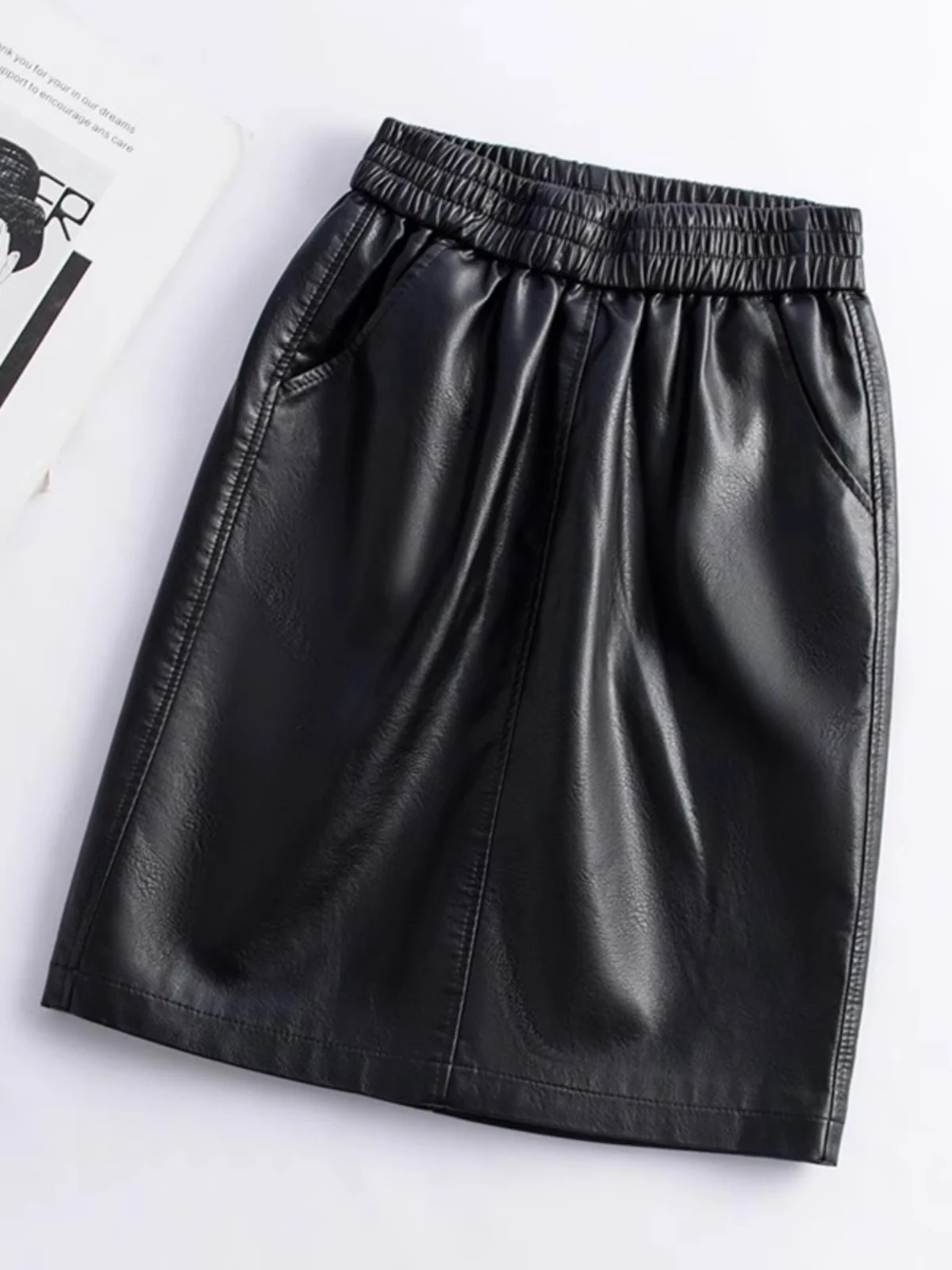 Юбка-трапеция с высокой талией, женская кожаная эластичная талия из овчины для похудения, один шаг, весна-осень, новинка Sle
Юбка-трапеция с высокой талией, женская кожаная эластичная талия из овчины для похудения, один шаг, весна-осень, новинка Sle