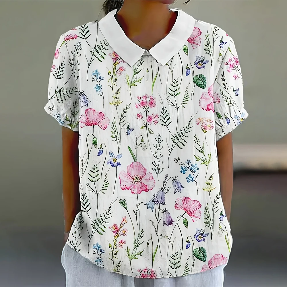 Fashion Woman Clothing Flower Graphic T Shirts Korean Reviews Many Clothes Street Trendy Woman Clothes Lapel Female Clothing Top
Fashion Woman Clothing Flower Graphic T Shirts Korean Reviews Many Clothes Street Trendy Woman Clothes Lapel Female Clothing Top