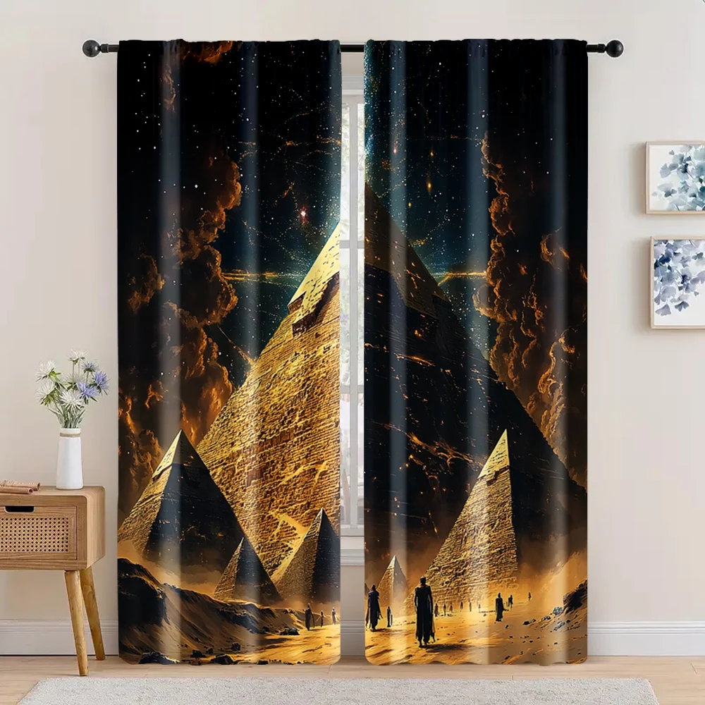 2pc, Window Curtains Mysterious Egyptian Pyramids Versatile Polyester Fabric,Without Electricity summer party decorations
2pc, Window Curtains Mysterious Egyptian Pyramids Versatile Polyester Fabric,Without Electricity summer party decorations
