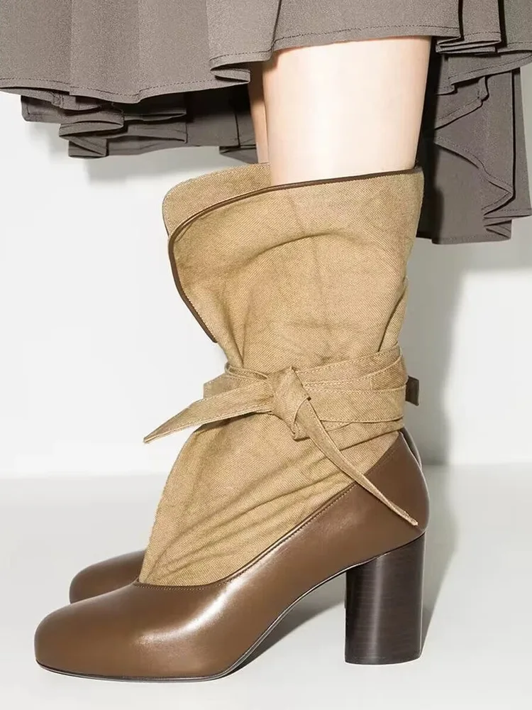 Women's Tan Suede Leather Slouchy Boots Tie-Wrap Detail Block Heel Minimalist High-Fashion Style for Elegant Casual Runway Looks
Women's Tan Suede Leather Slouchy Boots Tie-Wrap Detail Block Heel Minimalist High-Fashion Style for Elegant Casual Runway Looks