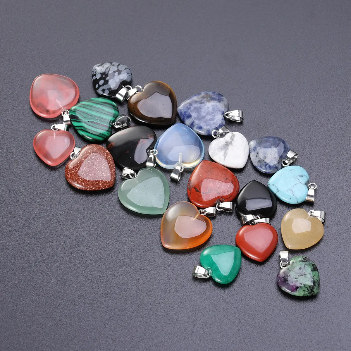 20Pcs Natural Stone Heart Shape Pendant Alloy Charms DIY Necklace Bracelet Jewelry Accessories Women Metal Pendant
20Pcs Natural Stone Heart Shape Pendant Alloy Charms DIY Necklace Bracelet Jewelry Accessories Women Metal Pendant