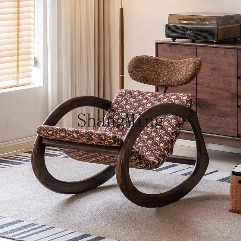 SM retro style light luxury solid wood single leisure rocking chair medium ancient style living room balcony fabric sofa chair
SM retro style light luxury solid wood single leisure rocking chair medium ancient style living room balcony fabric sofa chair