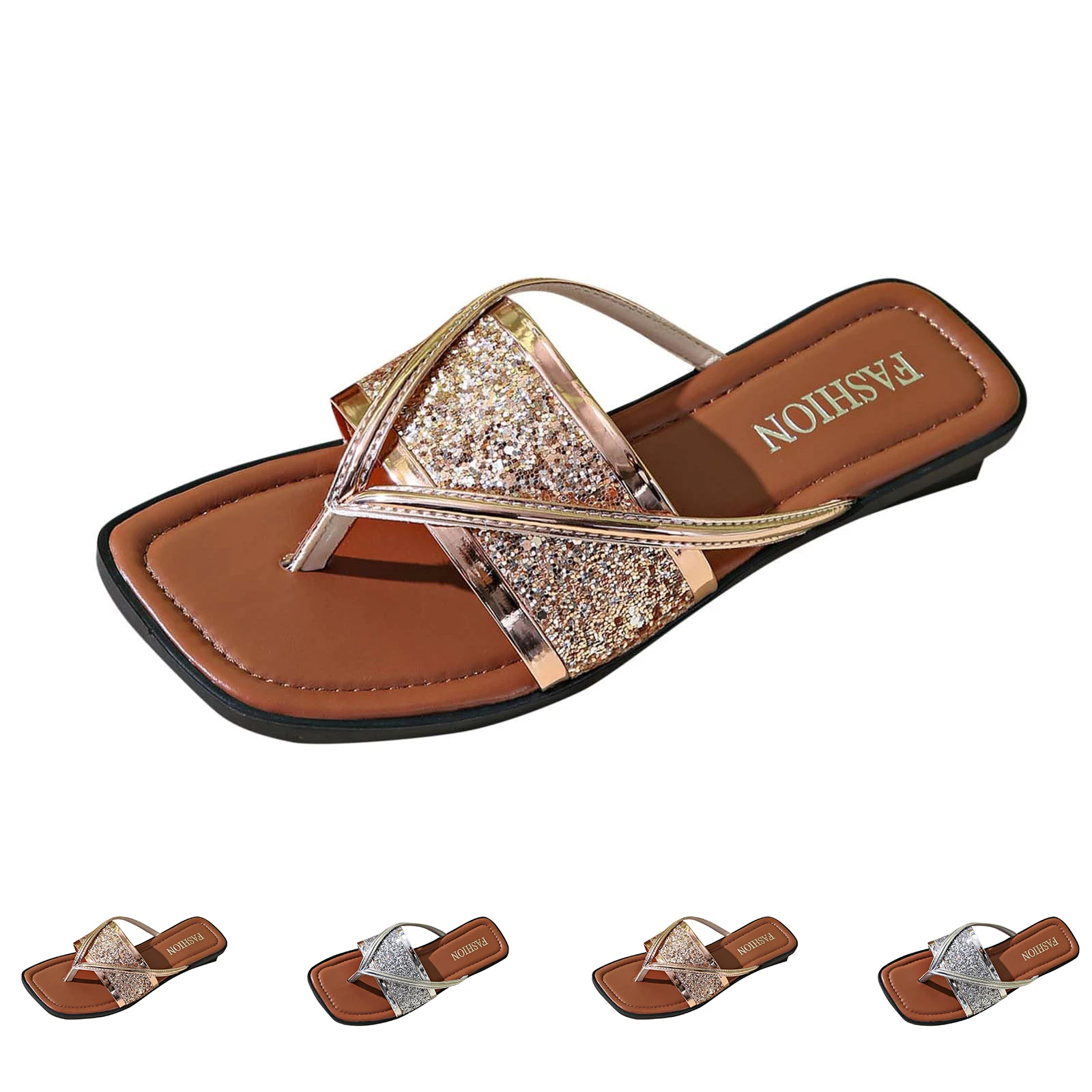 Women Sequined Flat Slippers Fashion Summer Beach Daily Casual Glitter Flip Flops Open Toe Comfortable Indoor Outdoor Sandals
Women Sequined Flat Slippers Fashion Summer Beach Daily Casual Glitter Flip Flops Open Toe Comfortable Indoor Outdoor Sandals