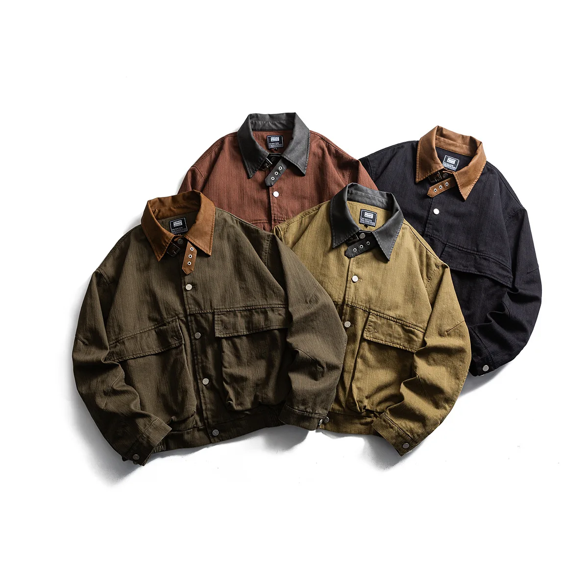 Loose Casual Men's Workwear Jaet Autumn New Sle Japanese Retro Collar Stand up Color Blo Outerwear Versatile Men's Coat
Loose Casual Men's Workwear Jaet Autumn New Sle Japanese Retro Collar Stand up Color Blo Outerwear Versatile Men's Coat