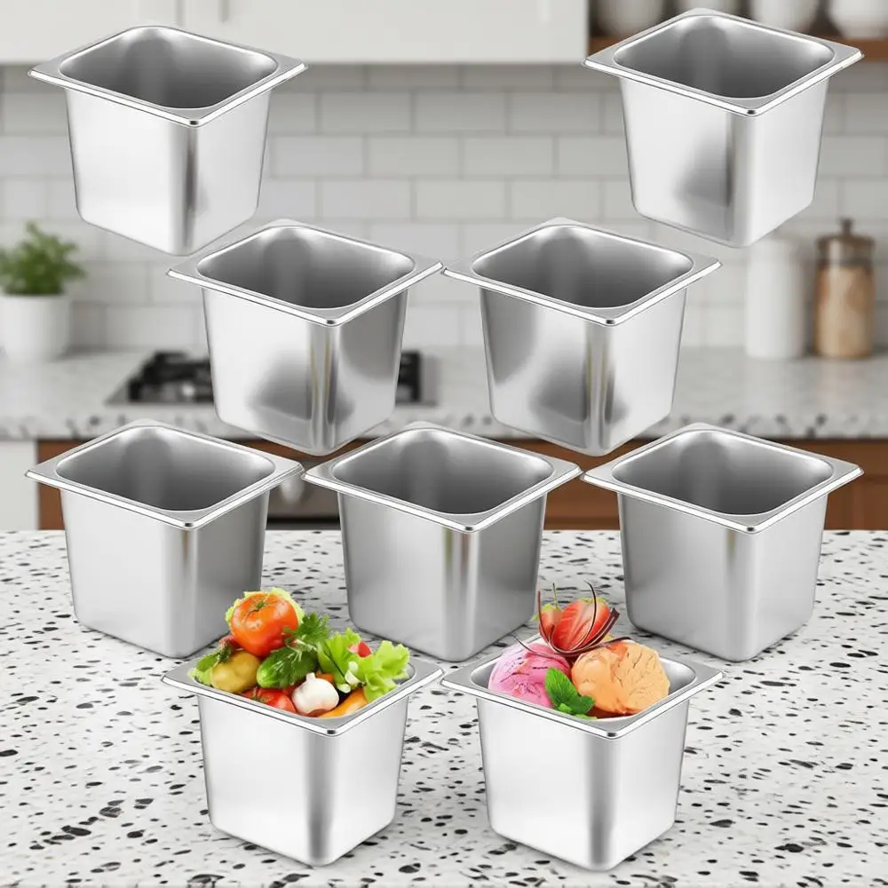 Набор из 10 противней для паровой тумбы из нержавеющей стали, коммерческие металлические подносы для кейтеринга, с защитой от заедания, для отелей, ресторанов, шведских столов, вечеринок
Набор из 10 противней для паровой тумбы из нержавеющей стали, коммерческие металлические подносы для кейтеринга, с защитой от заедания, для отелей, ресторанов, шведских столов, вечеринок