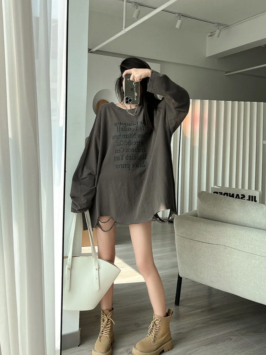 plus Size Extra Large 300 Pounds Lazy Style Trendy Long Sleeve Women's T-shirt Spring Autumn Thin Loose Top Missing Bottom Ha...
plus Size Extra Large 300 Pounds Lazy Style Trendy Long Sleeve Women's T-shirt Spring Autumn Thin Loose Top Missing Bottom Ha...