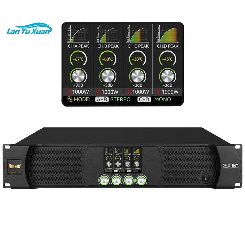 PLA154T Power Amplifier Professional 2X1500W 4 Channel Power Amplifier Digital Power Amplifier High Quality 1500 Watts
PLA154T Power Amplifier Professional 2X1500W 4 Channel Power Amplifier Digital Power Amplifier High Quality 1500 Watts