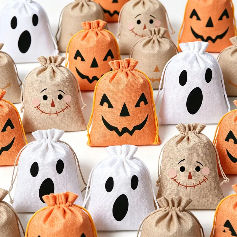 20pcs/lot Halloween Party Favor Bags Children's Gift Packaging Drawstring Burlap Linen Pouches for Asking for Candy
20pcs/lot Halloween Party Favor Bags Children's Gift Packaging Drawstring Burlap Linen Pouches for Asking for Candy
