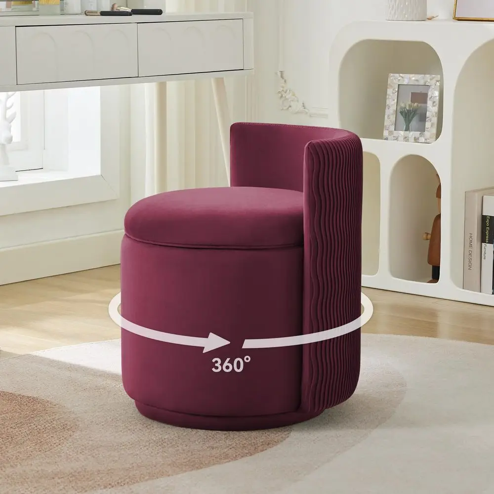 Velvet Vanity Chair with Storage, 360 Swivel Makeup Chair with Wave Back, No Assembly Small Accent Stool for Bedroom, Dressing,
Velvet Vanity Chair with Storage, 360 Swivel Makeup Chair with Wave Back, No Assembly Small Accent Stool for Bedroom, Dressing,
