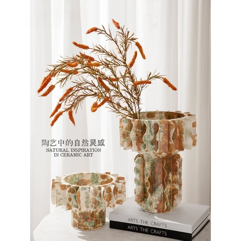 Painted ceramic vase light luxury ornament flower arrangement creative home decoration art flower ware living room art
Painted ceramic vase light luxury ornament flower arrangement creative home decoration art flower ware living room art