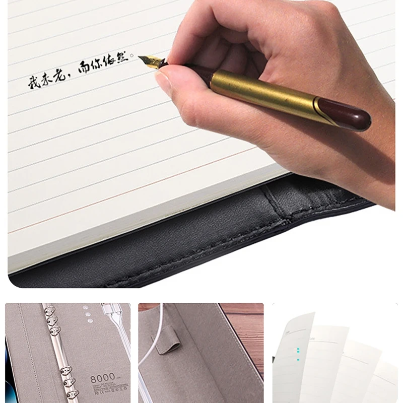 Smart Notebooks 5V 2A with Time Date Temperature Function 8000mAh USB Wired One-to-Four Charging + Wireless Charging Notebook
Smart Notebooks 5V 2A with Time Date Temperature Function 8000mAh USB Wired One-to-Four Charging + Wireless Charging Notebook