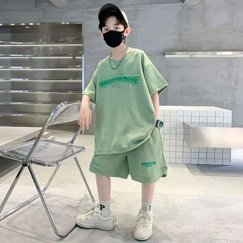 Boys Loose Casual Sets Summer T-shirts+Shorts 2Pcs Big Kids Sport Short Sleeve Clothes Suits Children Outfit
Boys Loose Casual Sets Summer T-shirts+Shorts 2Pcs Big Kids Sport Short Sleeve Clothes Suits Children Outfit