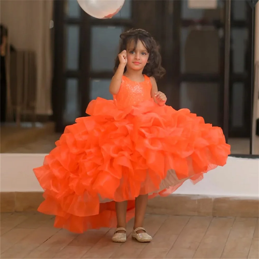 Pleat Luxury Sequined Sleeveless A Line Long Ball Flower Girl Dress O Neck Tea Length Classic First Communion Gown Customized
Pleat Luxury Sequined Sleeveless A Line Long Ball Flower Girl Dress O Neck Tea Length Classic First Communion Gown Customized