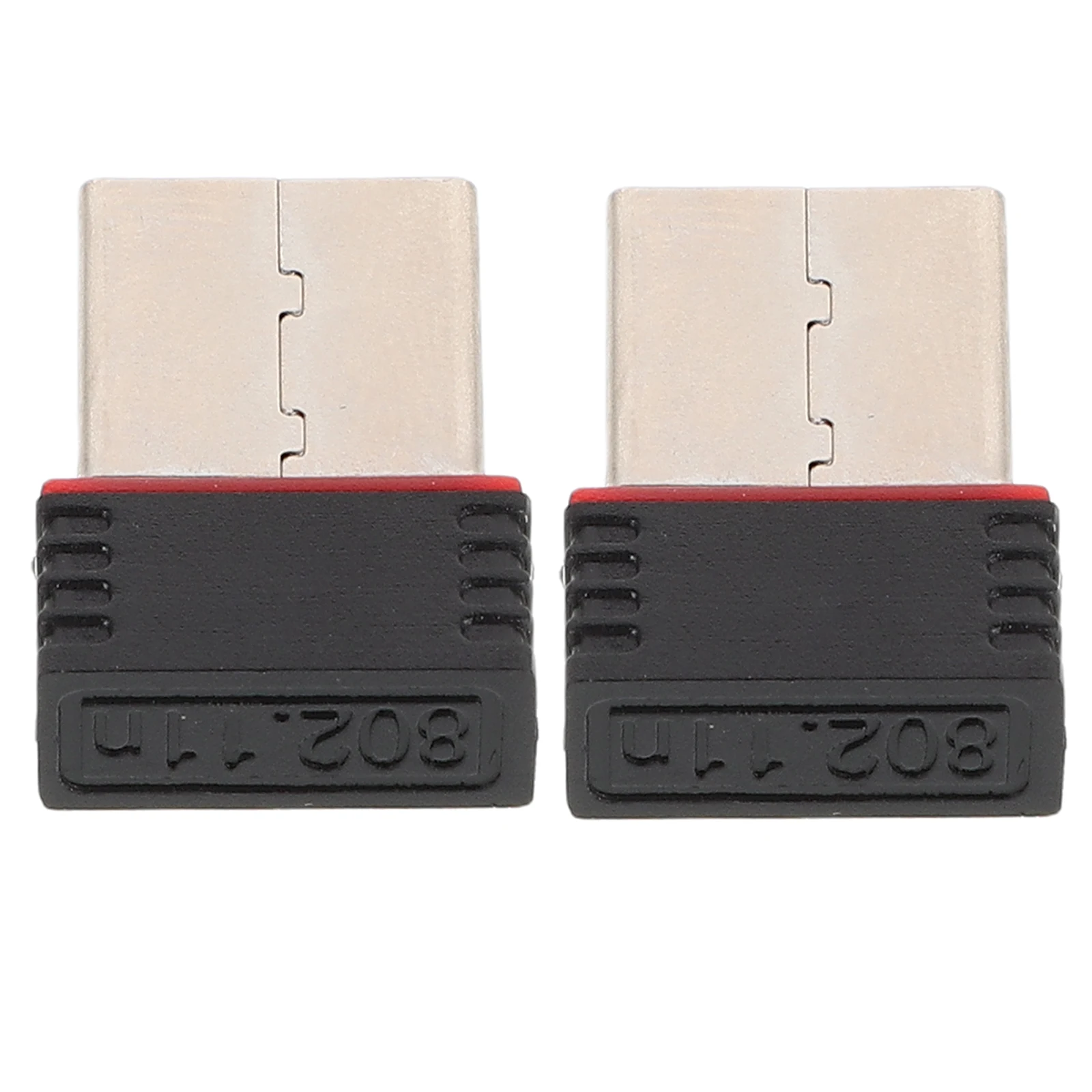 2Pcs USB WiFi Adapter for Computer Notebook Reliable Signal Reception Plug and Play Wireless USB Receiver for Home Office Cafe
