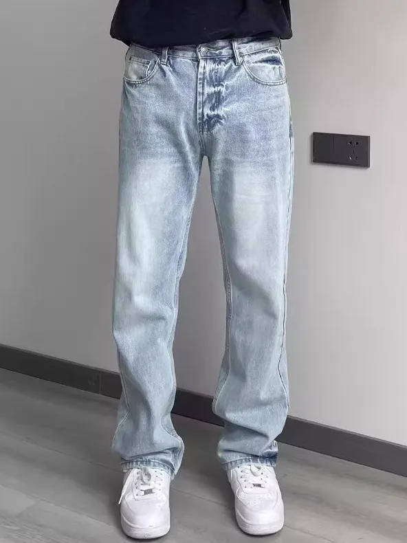 Retro American Ice Blue Straight Tube Snow Pattern Casual Pants Comfortable Commuter Men's Jeans Cotton Loose Straight Fit
Retro American Ice Blue Straight Tube Snow Pattern Casual Pants Comfortable Commuter Men's Jeans Cotton Loose Straight Fit