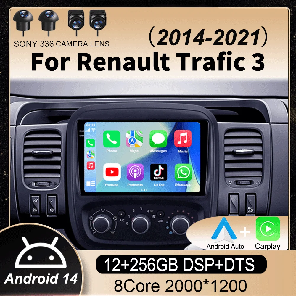 Android 14 For Renault Trafic 3 2014-2021 Opel Vivaro B 2014-2018 2 Din 4G Autoradio GPS Navigation Carplay Multimedia Player B
Android 14 For Renault Trafic 3 2014-2021 Opel Vivaro B 2014-2018 2 Din 4G Autoradio GPS Navigation Carplay Multimedia Player B