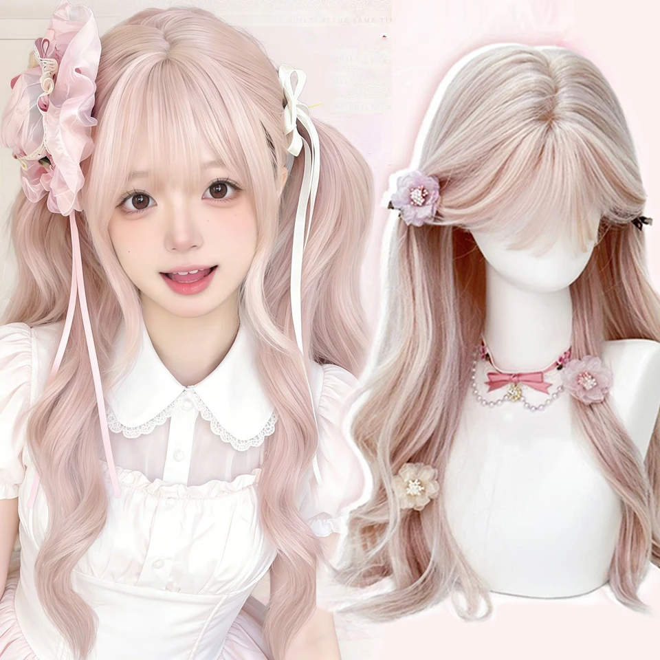 Misty Pink Color Synthetic Wigs With Bang Long Natural Wavy Hair Wig for Women Daily Use or Cosplay Heat Resistant Hair
Misty Pink Color Synthetic Wigs With Bang Long Natural Wavy Hair Wig for Women Daily Use or Cosplay Heat Resistant Hair